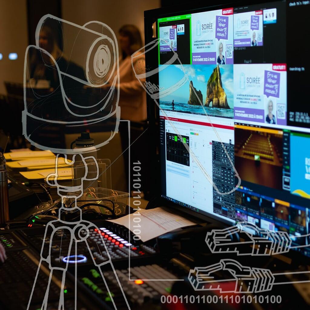 Système de webdiffusion avec caméra et micro